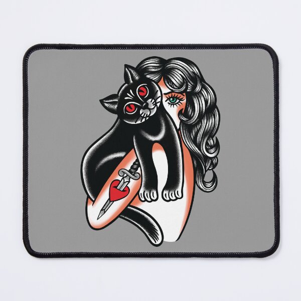 Artikelvorschau, Kinderloses Cat Lady Vibes Tattoo entworfen und verkauft von SevenRelics.