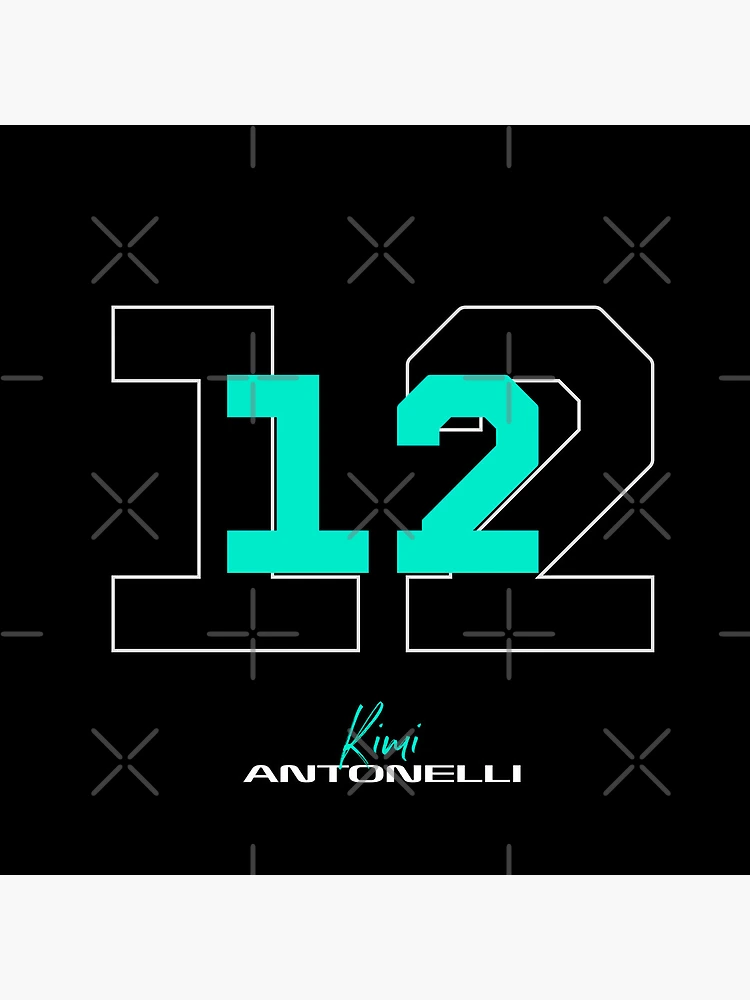 Imagen 5 de 5, Bloque acrílico con la obra Kimi Antonelli Fórmula 1 negro y verde F1 2025, diseñada y vendida por Pink Polar F1.