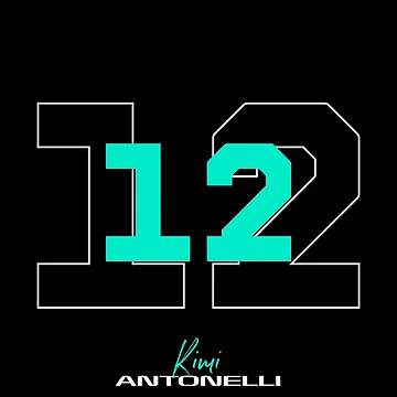 Imagen de la obra Kimi Antonelli Fórmula 1 negro y verde F1 2025 de Pink Polar F1