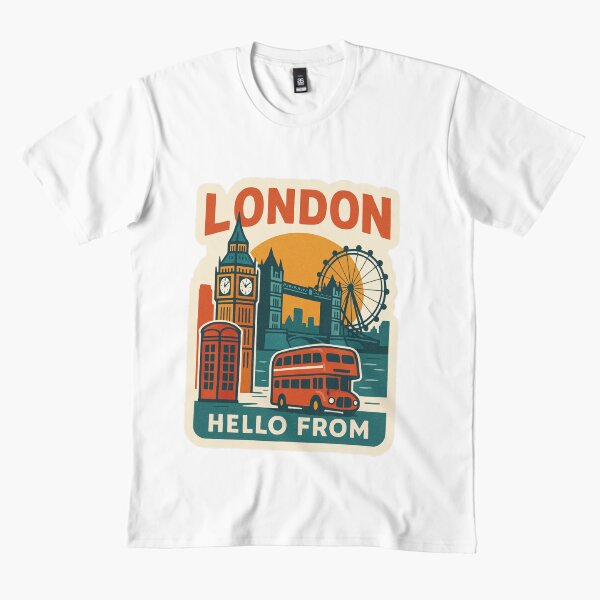 Item preview, London Sticker – Vintage UK Landmarks with Big Ben, Red Bus & Tower Bridge designed and sold by Wanderlust Studio.