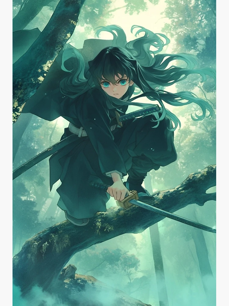 Aperçu 3 sur 3. Poster avec l'œuvre Hashira de la brume créée et vendue par jinwooo.