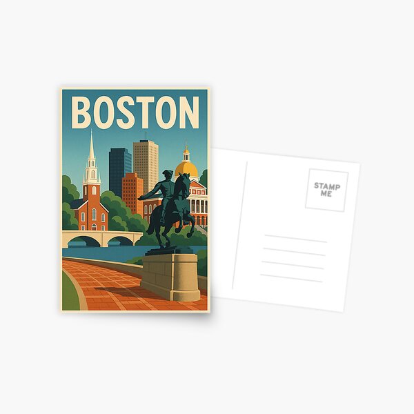Item preview, Boston, póster retro designed and sold by JBWphotos.