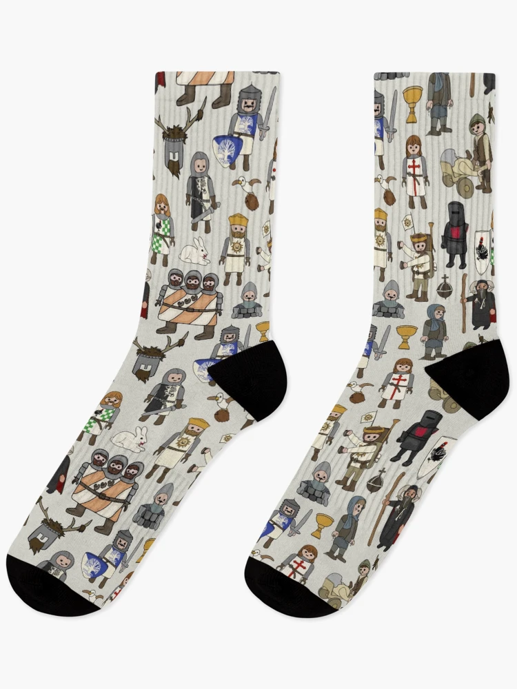 Imagen 1 de 5, Calcetines con la obra Juguetes del Santo Grial, diseñada y vendida por Unhinged Heather.