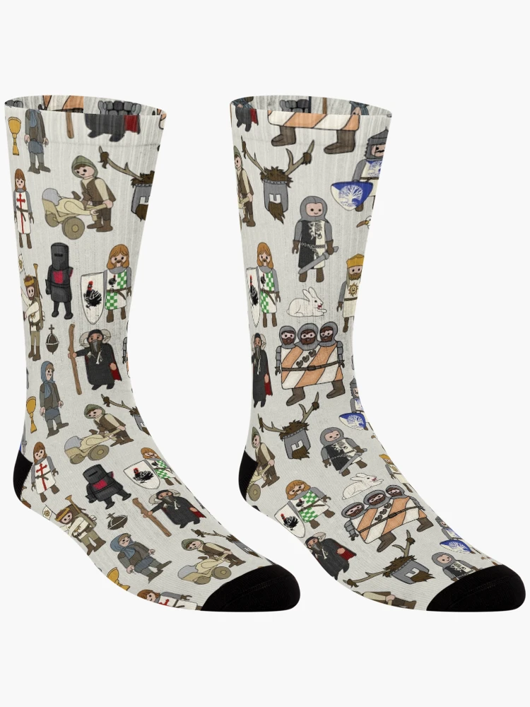 Imagen 3 de 5, Calcetines con la obra Juguetes del Santo Grial, diseñada y vendida por Unhinged Heather.