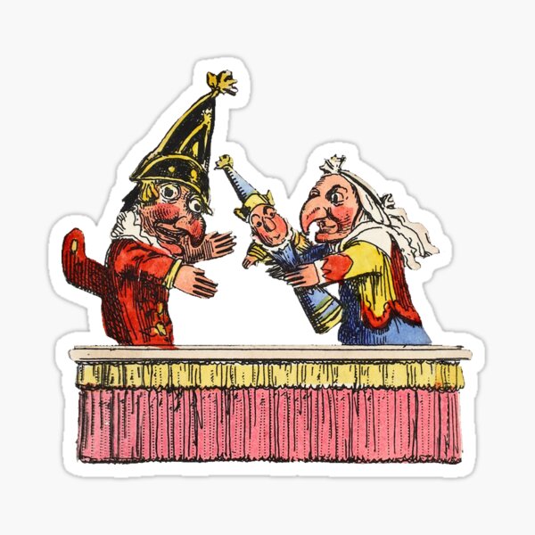 Aperçu de l'œuvre Punch Judy et bébé créée et vendue par FalseFaces.
