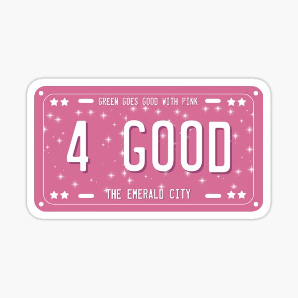 Item preview, Placa de matrícula Wicked 4 Good ROSA designed and sold by baranskini.