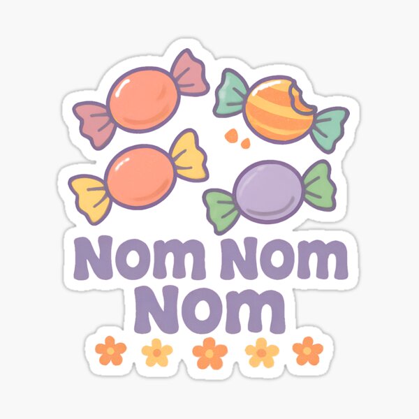 Aperçu de l'œuvre Candy Nom Nom Nom Mangeur de bonbons Équipement de bonbons créée et vendue par DynamicDesign.