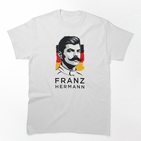 Artikelvorschau, Franz Hermann F1 Art - Illustriertes Portrait mit deutscher Flagge | Motorsport Design entworfen und verkauft von Studio F1Grid.