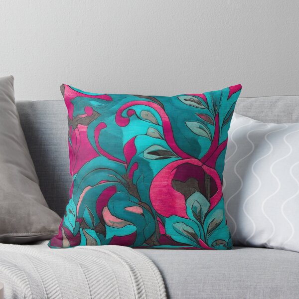 Artikelvorschau, Teal und Pflaumeneleganz – Luxuriöses Blumendesign für moderne Innenräume | Gemütliche, ästhetische Wohndekoration entworfen und verkauft von CreativeCanvas8.