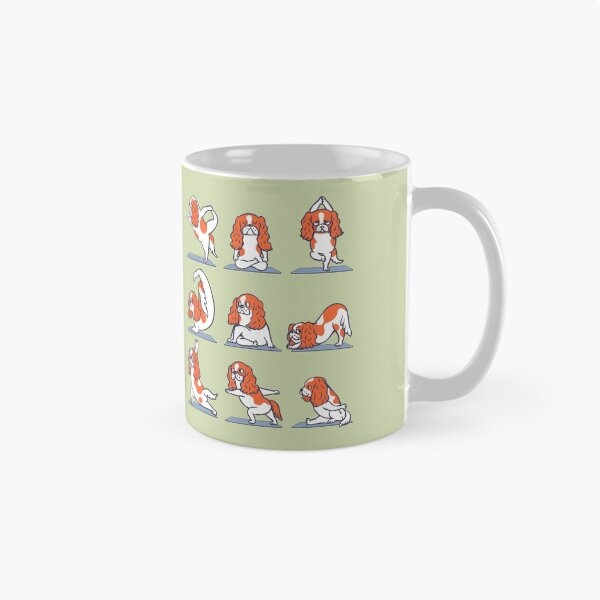 Aperçu de l'œuvre Cavalier King Charles Spaniel Yoga créée et vendue par Huebucket.