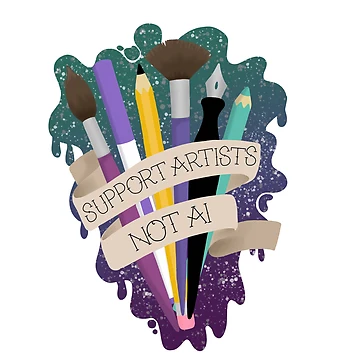 Artwork thumbnail, Support Artists, Not AI by FairyNerdy