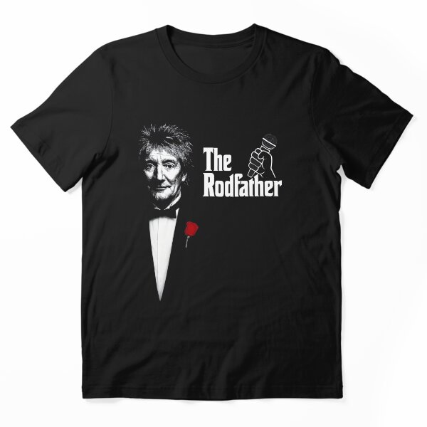 Aperçu de l'œuvre The Rodfather – Conception de parodie du Parrain de Rod Stewart créée et vendue par ChezDezigns.