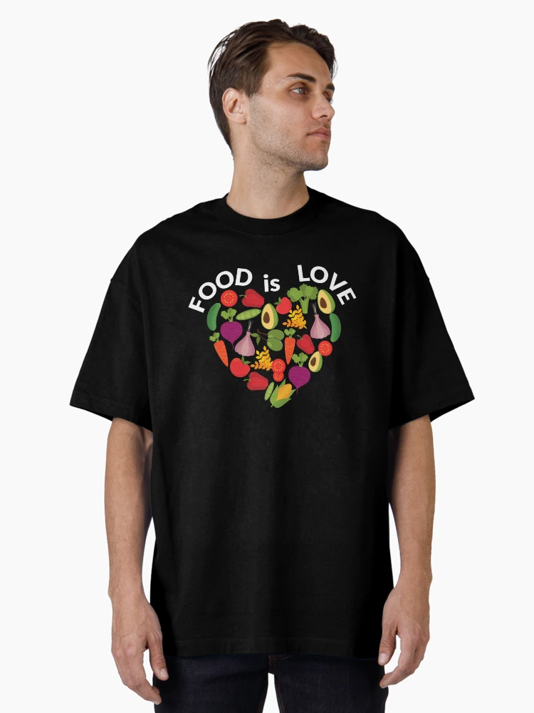 Thumbnail 2 von 7, Oversized T-Shirt, Essen ist Liebe designt und verkauft von Light79.