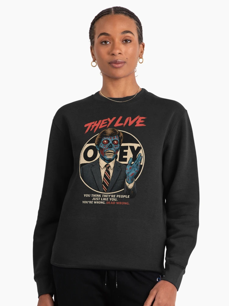 Imagen 3 de 6, Sudadera sin capucha con la obra Película Ellos Viven, diseñada y vendida por Le-Freak.