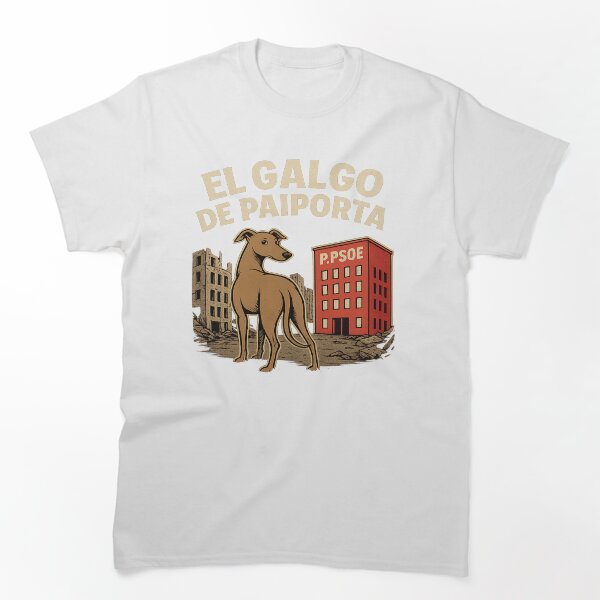 Item preview, "El Galgo de Paiporta" – Diseño satírico político en estilo retro designed and sold by VOTAME ESTA.