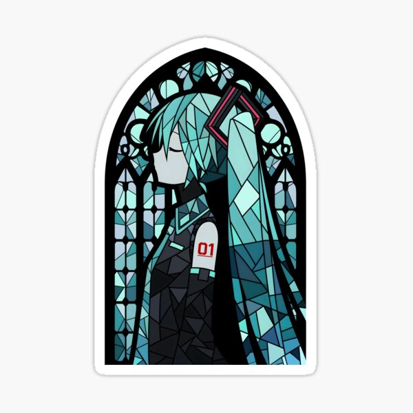 Artikelvorschau, Buntglas Hatsune Miku entworfen und verkauft von SchellStation.
