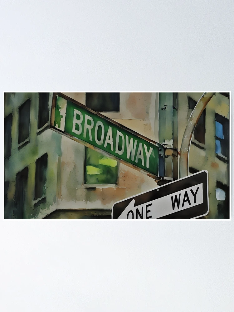 Thumbnail 1 of 3, Poster, The Only Way is Broadway designed and sold by RCWatercolours.