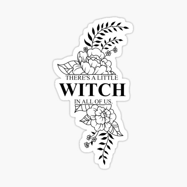 Aperçu de l'œuvre Il y a une petite sorcière en chacun de nous - Magie Pratique - Sorcière - Wicca - Païen - Sorcellerie - Occulte - Floral créée et vendue par Literature Inspired Darkness.