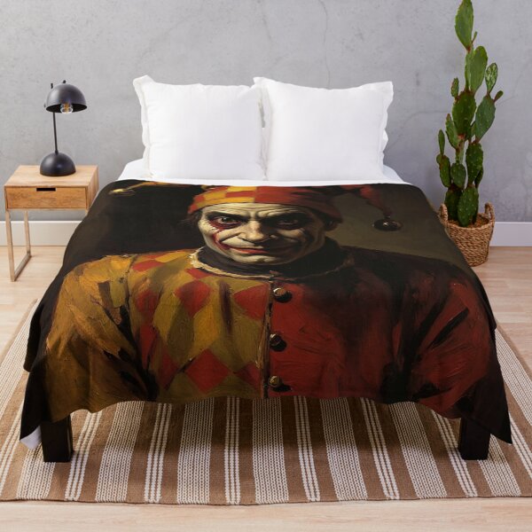 Item preview, Creepy Medieval Court Jester painting designed and sold by Vintage Designs +.
