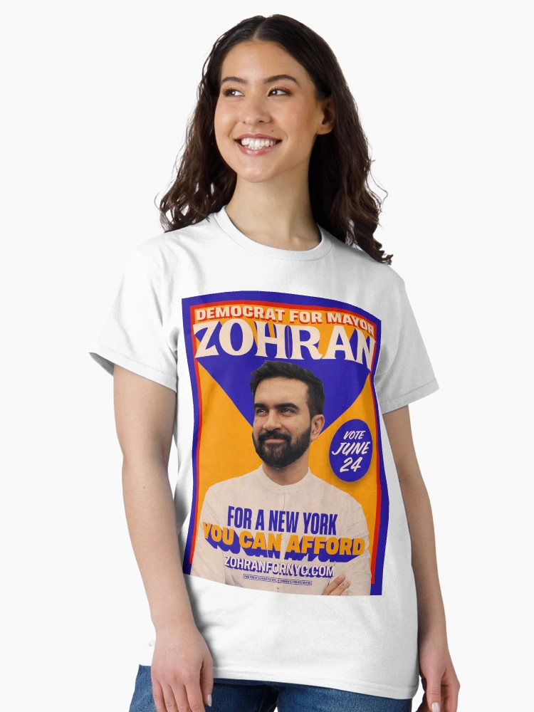 Thumbnail 3 of 7, Classic T-Shirt, Zohran for New York City designed and sold by Wick Designs.