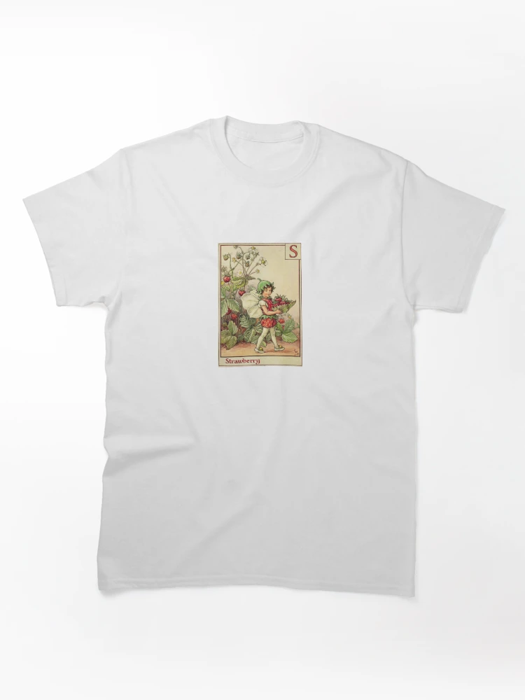 Thumbnail 1 of 7, Classic T-Shirt, Flower Fairy Strawberry | Cicely Mary Barker designed and sold by lea-lani.