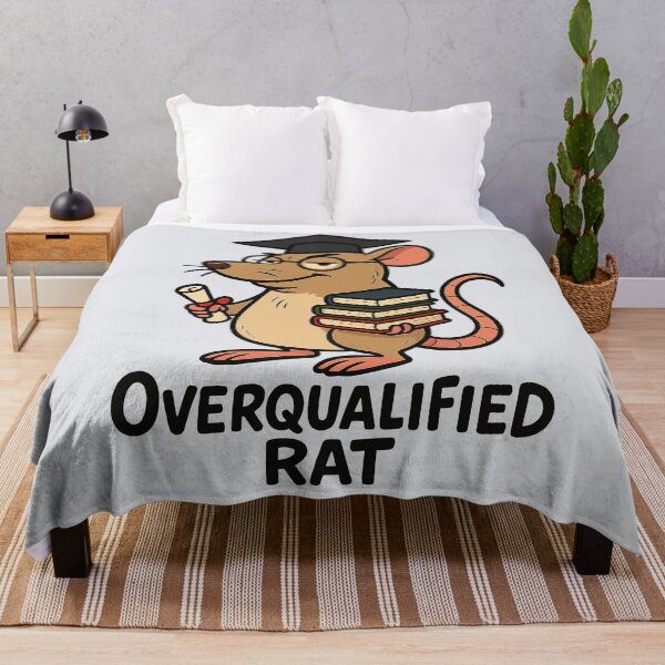 Item preview, Graduated Rat Cartoon – Overqualified and Proud designed and sold by fadilow.