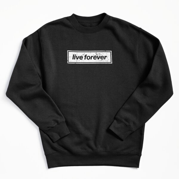 Aperçu de l'œuvre Live Forever - L'hymne indie mancunien Blanc créée et vendue par Butter Creative.