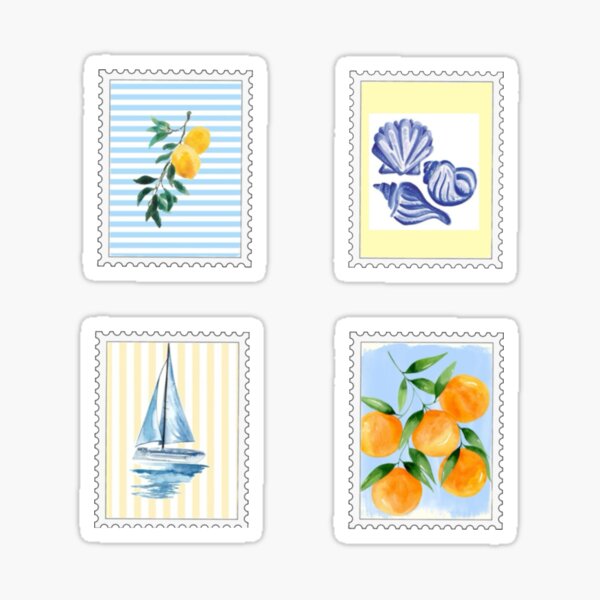 Aperçu de l'œuvre Timbres-poste italiens d'été créée et vendue par lea-lani.