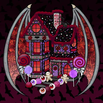 Artwork thumbnail, Vampire Gingerbread House by Miss Lunaria