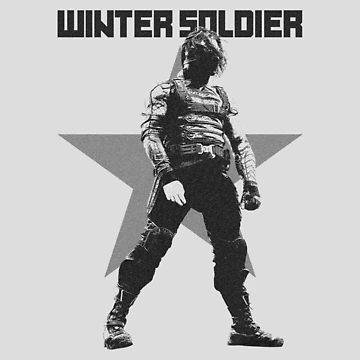 Imagen de la obra Impresión original de la Estrella Plateada de El Soldado del Invierno de Bucky Barnes de drianacore