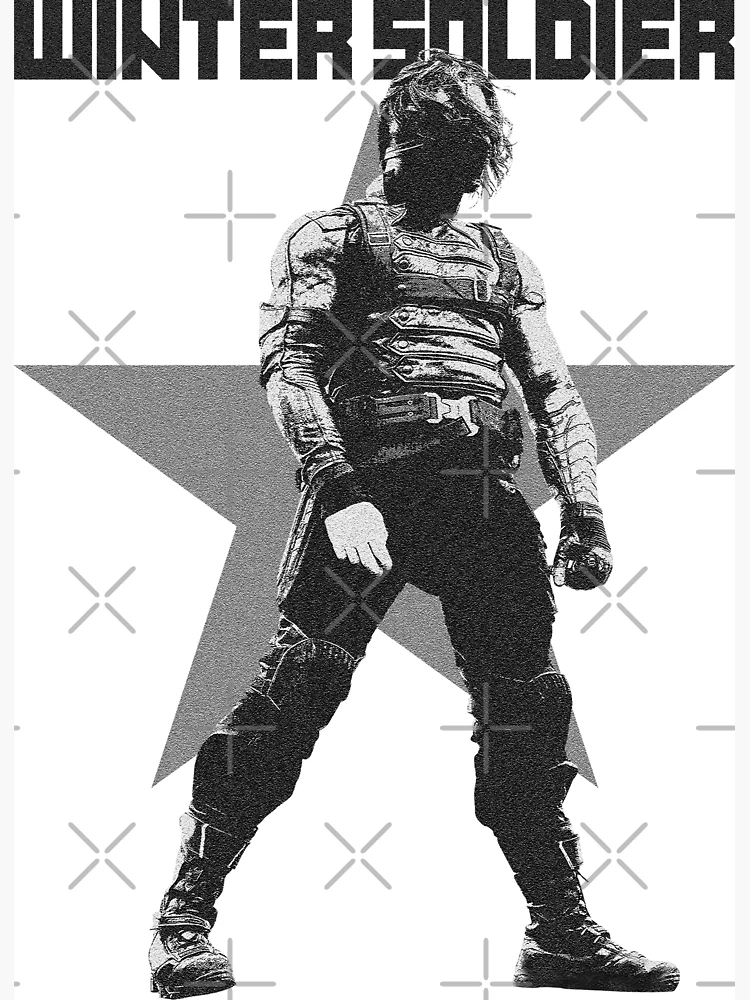 Imagen 3 de 3, Imán con la obra Impresión original de la Estrella Plateada de El Soldado del Invierno de Bucky Barnes, diseñada y vendida por drianacore.