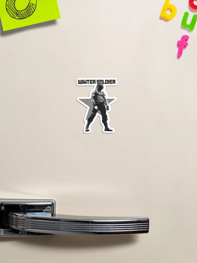 Imagen 1 de 3, Imán con la obra Impresión original de la Estrella Plateada de El Soldado del Invierno de Bucky Barnes, diseñada y vendida por drianacore.
