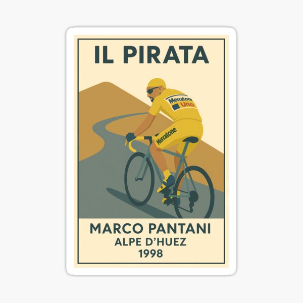Item preview, Il Pirata – Marco Pantani en Alpe d'Huez (1998) designed and sold by malero-design.