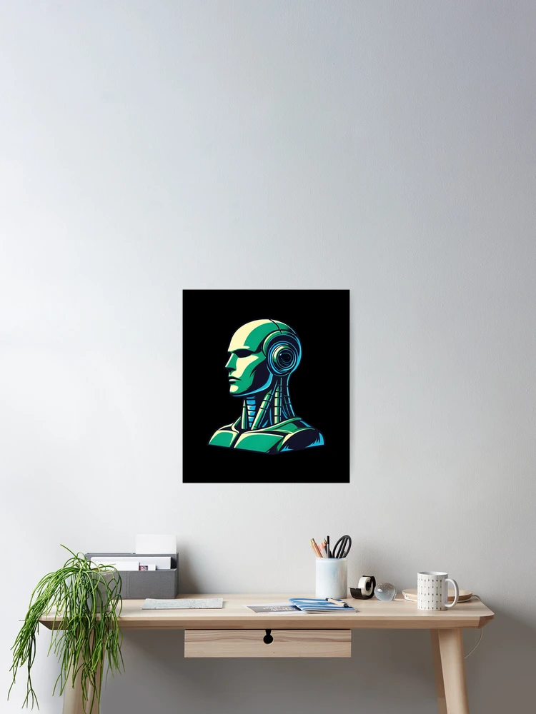 Thumbnail 2 of 3, Poster, Tesla bot designed and sold by TEEJAMBOREE.