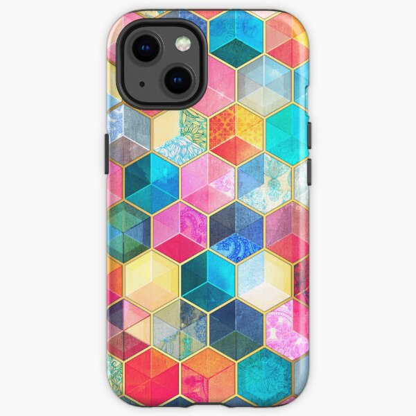 Item preview, Cubos de panal de cristal bohemio: patrón hexagonal colorido designed and sold by micklyn.