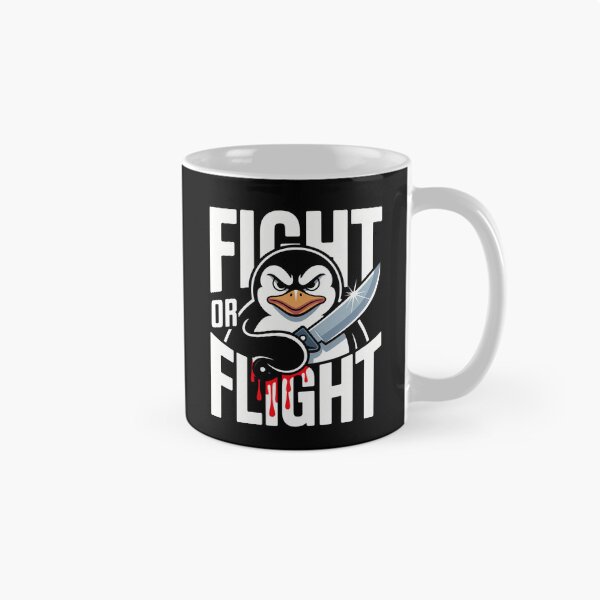 Item preview, Fight Or Flight Meme Penguin designed and sold by MeadowMeadow.