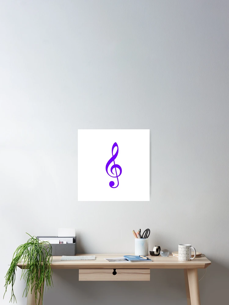 Thumbnail 2 of 3, Poster, Treble clef designed and sold by Inspirationmotivation.