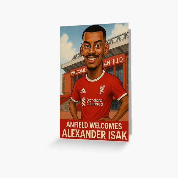 Aperçu de l'œuvre Anfield accueille Alexander Isak créée et vendue par TheWonkyEaselCo.