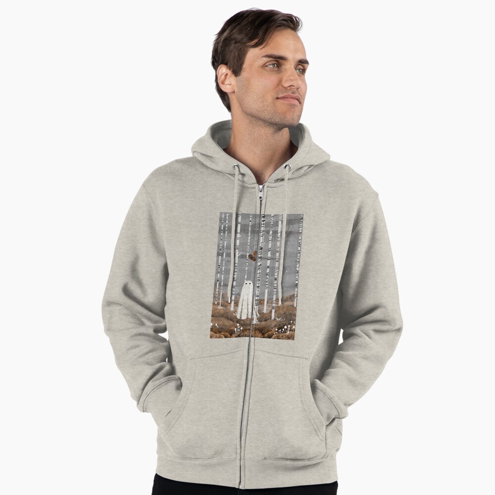 Vista previa del artículo con la obra «Sudadera con capucha y cremallera», diseñado y vendido por katherineblower.