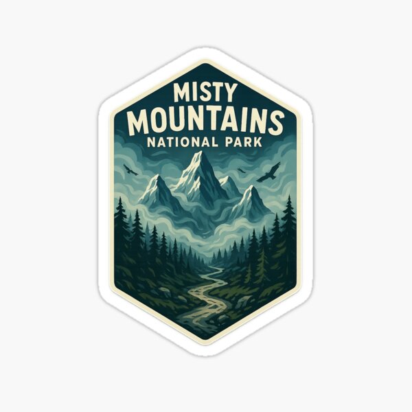 Aperçu de l'œuvre Parc national des Monts Brumeux créée et vendue par J² Sticker Co.