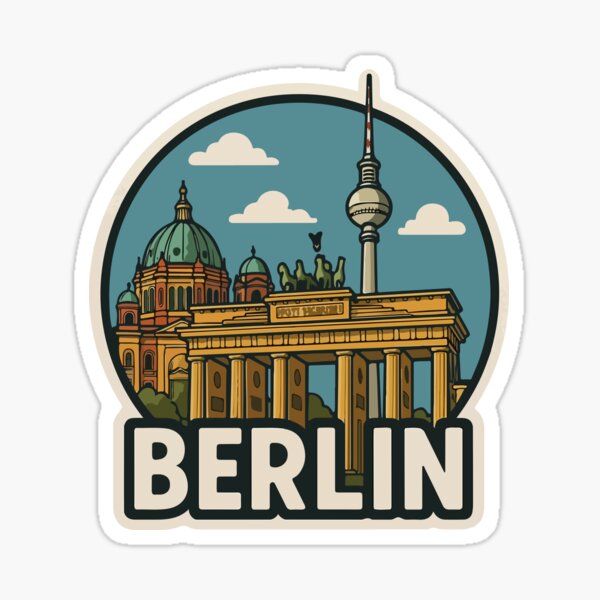 Artikelvorschau, Berlin Vintage Reise Sticker entworfen und verkauft von rogue-design.