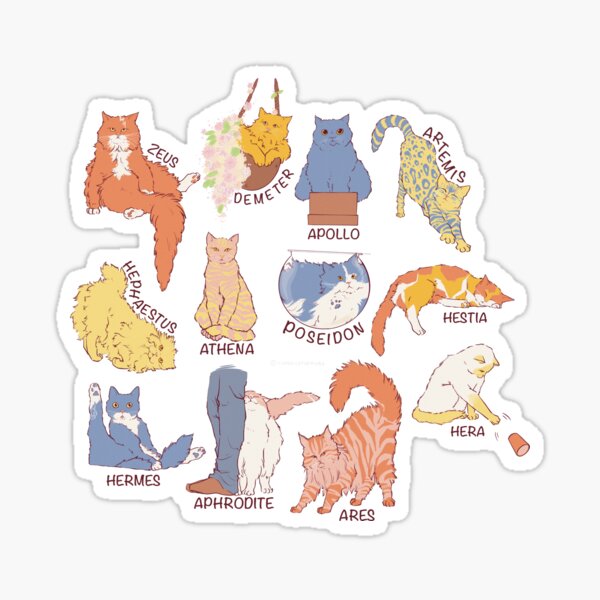 Artikelvorschau, Die Katzen des Olymp (Blaue Ausgabe) entworfen und verkauft von ClassicsForPlebs.