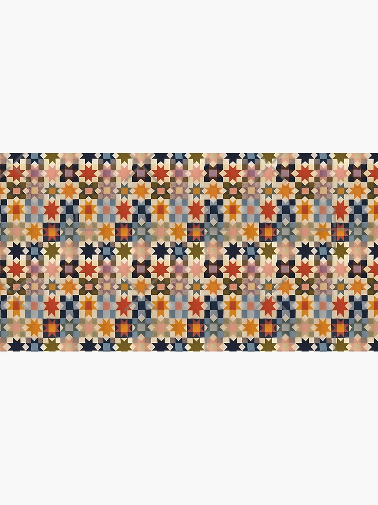 Imagen 5 de 5, Alfombrilla de ratón con la obra Estrellas de patchwork, diseñada y vendida por Print Gardens.