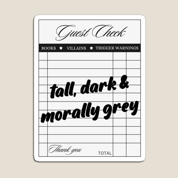 Item preview, Morally grey guest check  designed and sold by Richie-Creates.