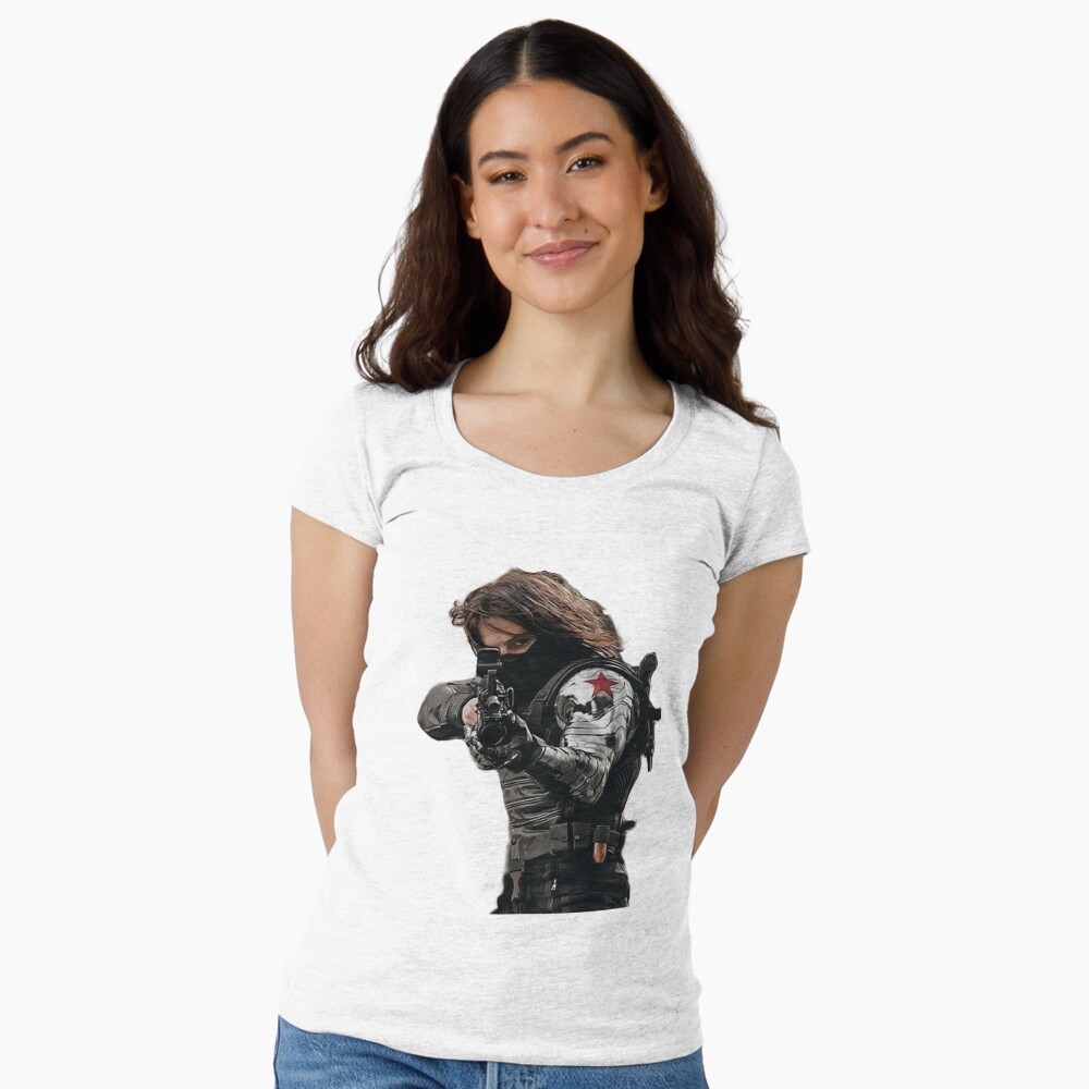 Vista previa del artículo con la obra «Camiseta entallada de cuello ancho», diseñado y vendido por jeongogh.