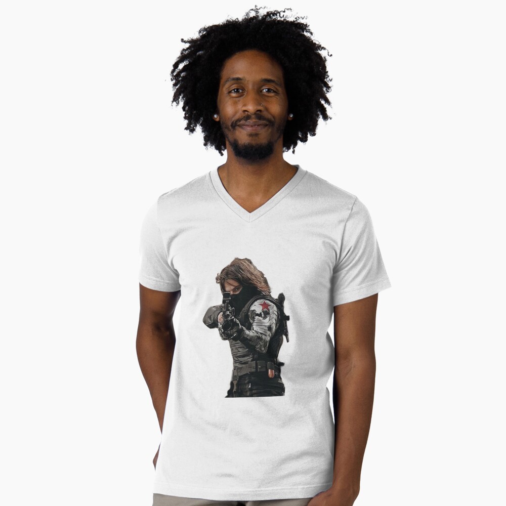 Vista previa del artículo con la obra «Camiseta de cuello en V», diseñado y vendido por jeongogh.