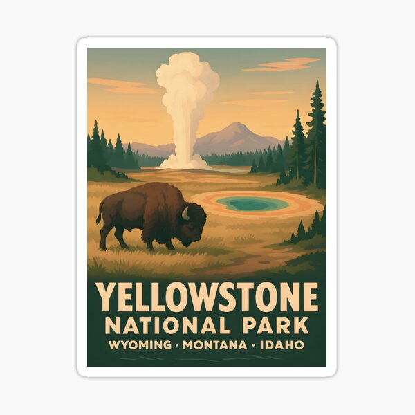 Aperçu de l'œuvre le parc national de Yellowstone créée et vendue par Backyard Adventures.