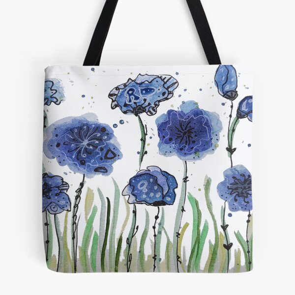Aperçu de l'œuvre Fleurs bleues créée et vendue par MoSiArts.