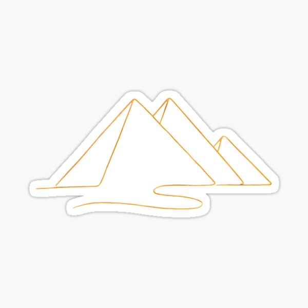 Artikelvorschau, Linienkunst der Pyramiden des alten Ägypten – minimalistisches Design der ägyptischen Zivilisation entworfen und verkauft von Eye Of Horus.