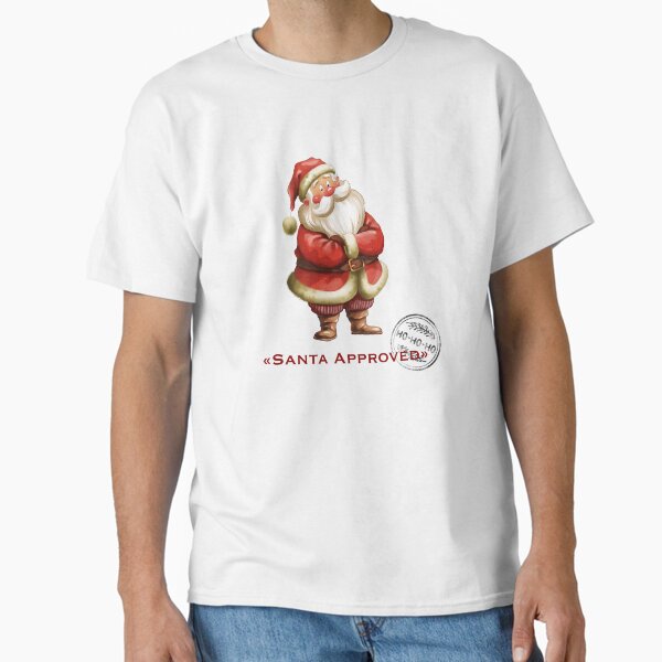 Item preview, Papá Noel de pie con los brazos cruzados, mostrando una expresión alegre, celebrando el espíritu navideño con un sello lúdico. designed and sold by Ms. Iryna.
